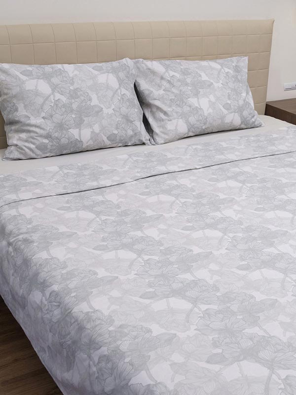 Σετ Σεντόνια Cotton Feelings 2032 Grey Υπέρδιπλο (235x270) από την εταιρεία Sunshine Home
