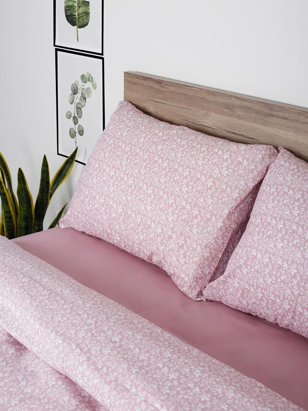 Σετ Σεντόνια Cotton Feelings 920 Pink Υπέρδιπλο (235x270) από την εταιρεία Sunshine Home
