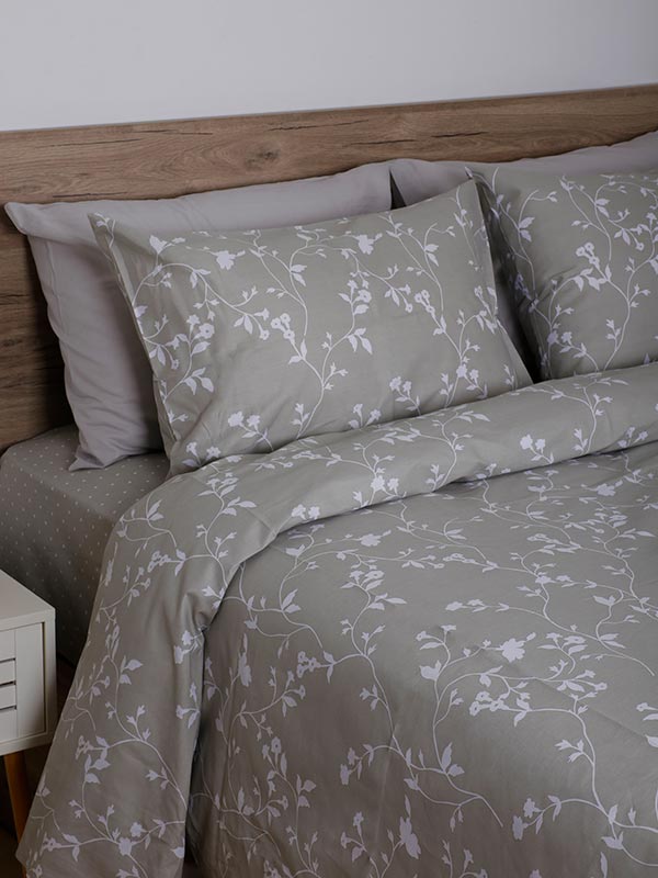 Σετ Σεντόνια Cotton Feelings 924 Grey Υπέρδιπλο (235x270) από την εταιρεία Sunshine Home