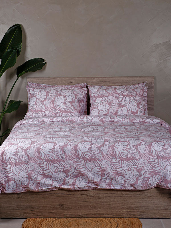 Σετ Σεντόνια Cotton Feelings 2038 Pink Υπέρδιπλο με λάστιχο (170x205+30) από την εταιρεία Sunshine Home