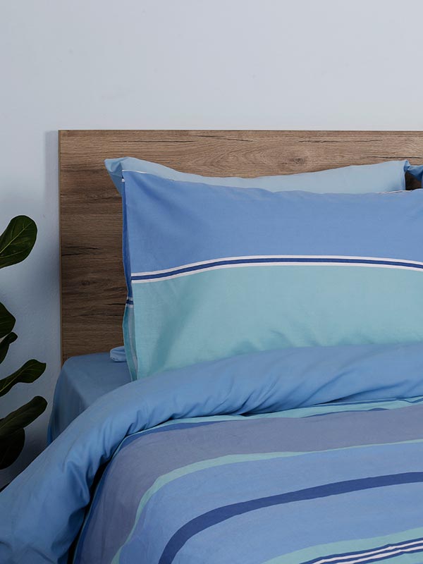 Σετ Σεντόνια Cotton Feelings 2034 Blue King Size (260x270) από την εταιρεία Sunshine Home