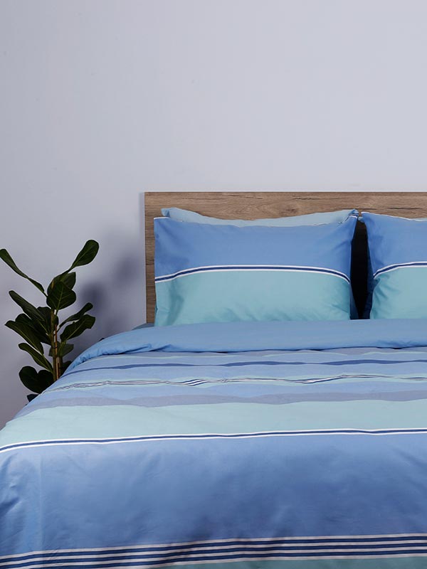 Σετ Σεντόνια Cotton Feelings 2034 Blue King Size (260x270) από την εταιρεία Sunshine Home