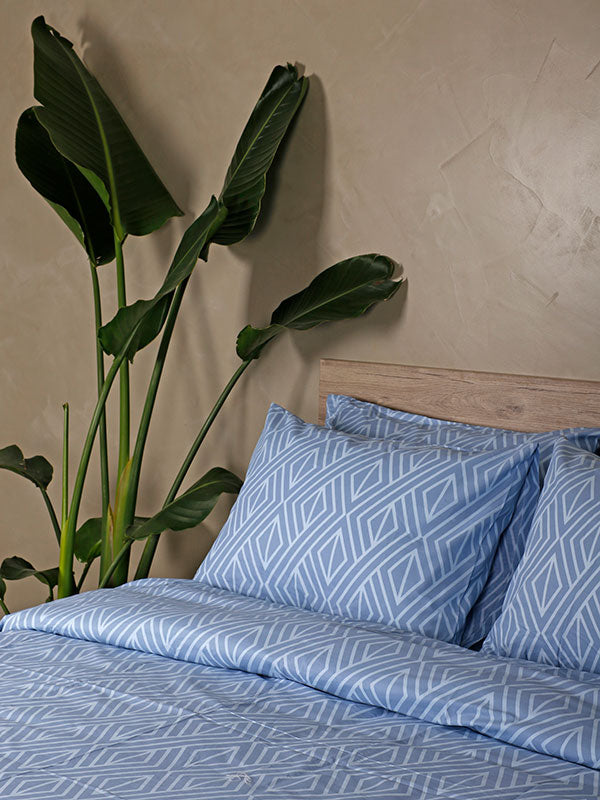 Σετ Σεντόνια Cotton Feelings 2042 Blue King Size (260x270) από την εταιρεία Sunshine Home