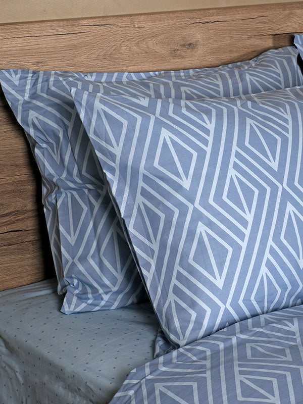 Σετ Σεντόνια Cotton Feelings 2042 Blue King Size (260x270) από την εταιρεία Sunshine Home