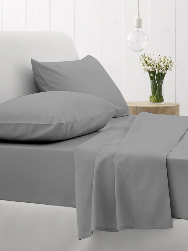 Σετ Σεντόνια Cotton Feelings 107 Dark Grey King Size (260x270) από την εταιρεία Sunshine Home