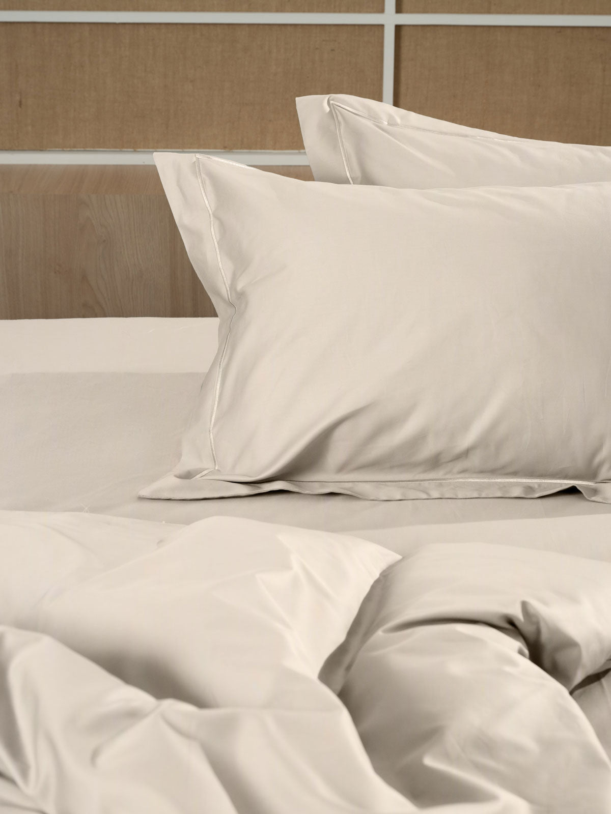 Σετ Σεντόνια Βαμβακοσατέν Omnia μονόχρωμα Beige Υπερδιπλο (255x280) από την εταιρεία Sunshine Home