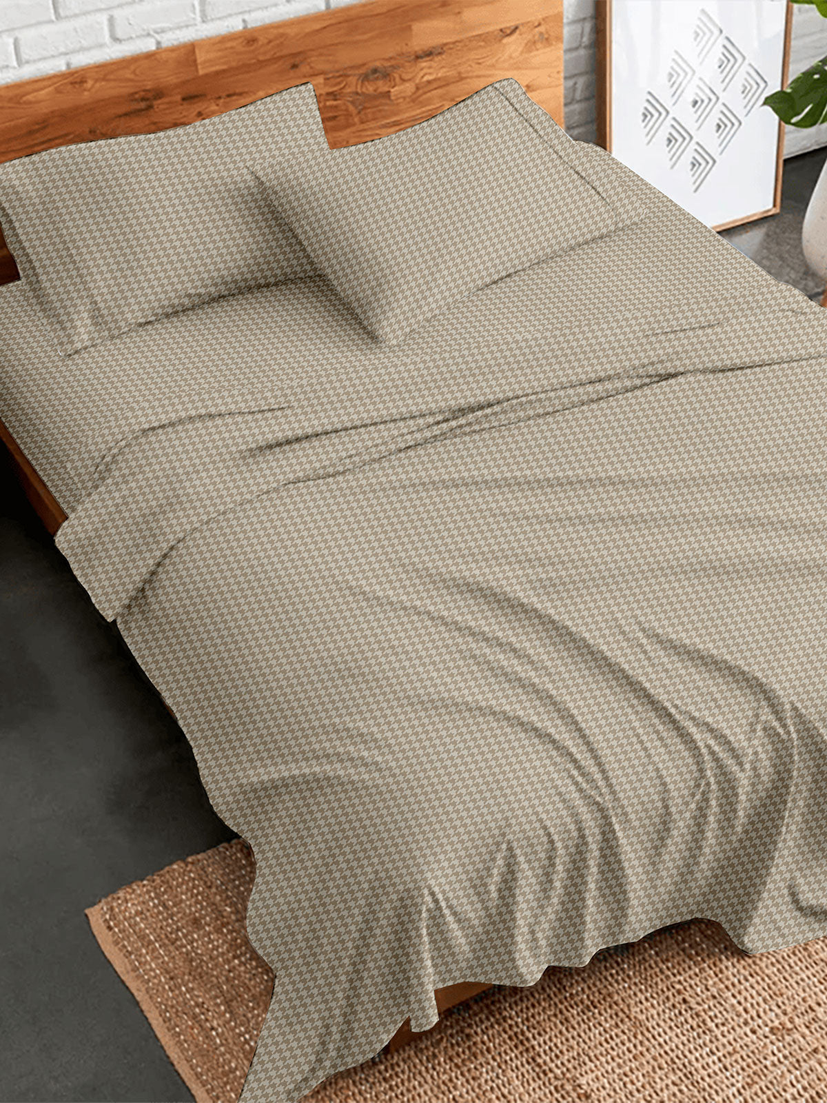 Σετ Σεντόνια Flannel 2064 Beige Υπέρδιπλο με λάστιχο (170x205+30) από την εταιρεία Sunshine Home