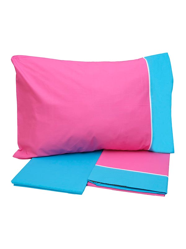 Σετ Σεντόνια Cotton Feelings εμπριμέ 2215 Fuchsia Μονό (160x260) από την εταιρεία Sunshine Home