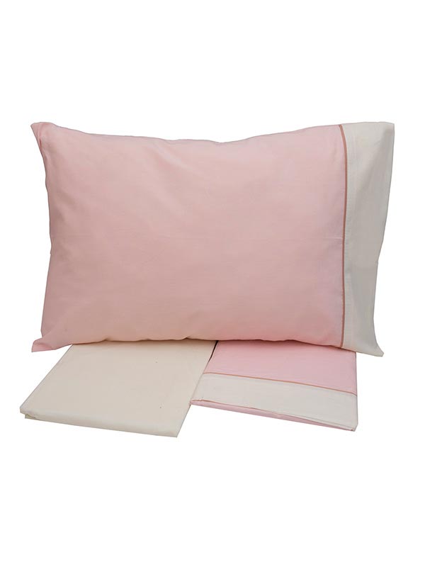 Σετ Σεντόνια Cotton Feelings εμπριμέ 2221 Pink Μονό (160x260) από την εταιρεία Sunshine Home