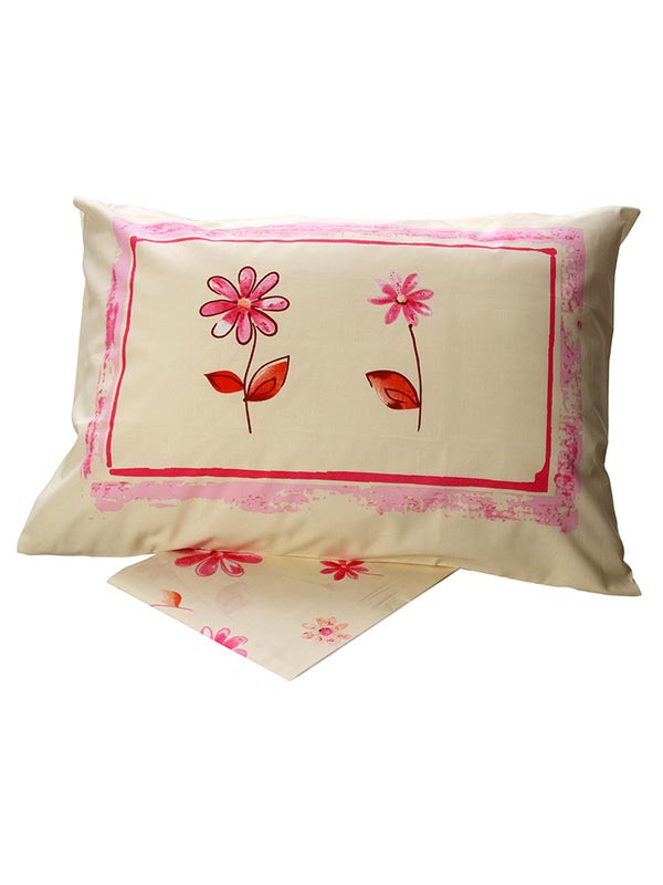 Σετ Σεντόνια Cotton Feelings εμπριμέ 4031 Pink Μονό (160x260) από την εταιρεία Sunshine Home