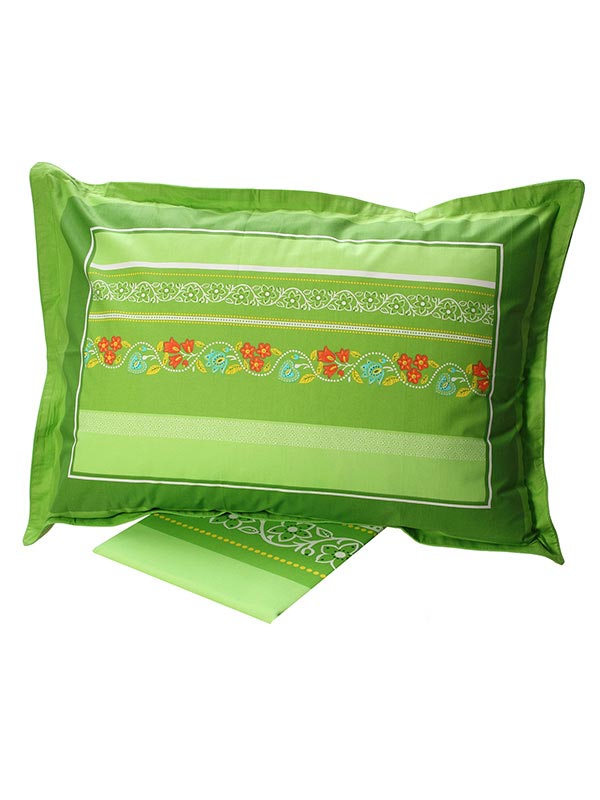 Σετ Σεντόνια Cotton Feelings εμπριμέ 4674 Green Μονό (160x260) από την εταιρεία Sunshine Home