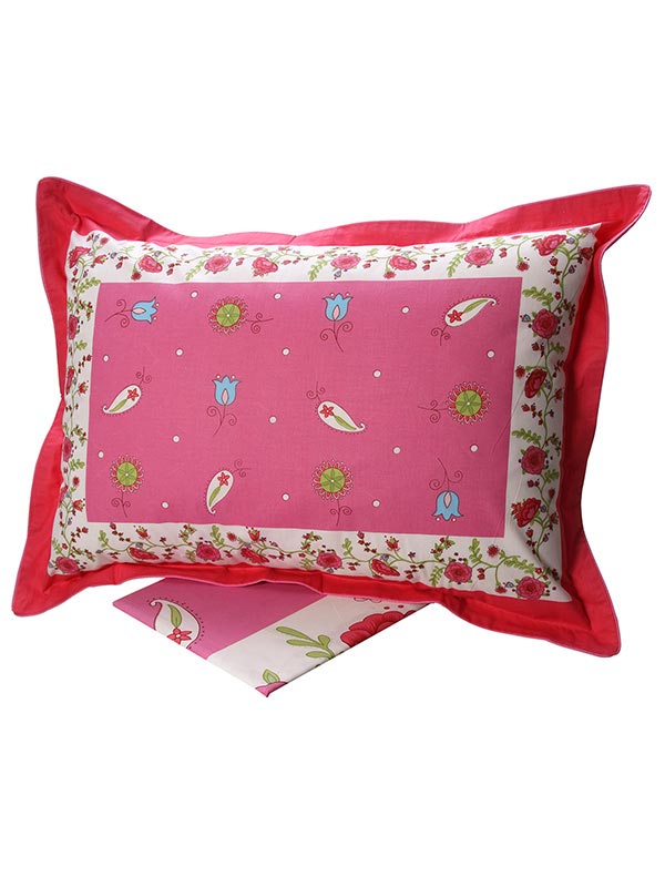 Σετ Σεντόνια Cotton Feelings εμπριμέ 4675 Pink Μονό (160x260) από την εταιρεία Sunshine Home