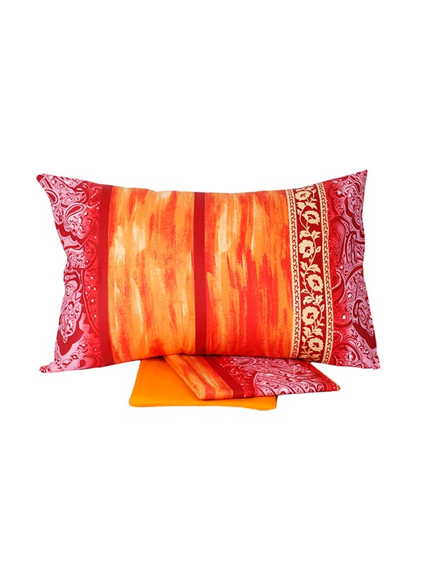 Σετ Σεντόνια Cotton Feelings εμπριμέ 4136 Orange Υπέρδιπλο (220x260) από την εταιρεία Sunshine Home