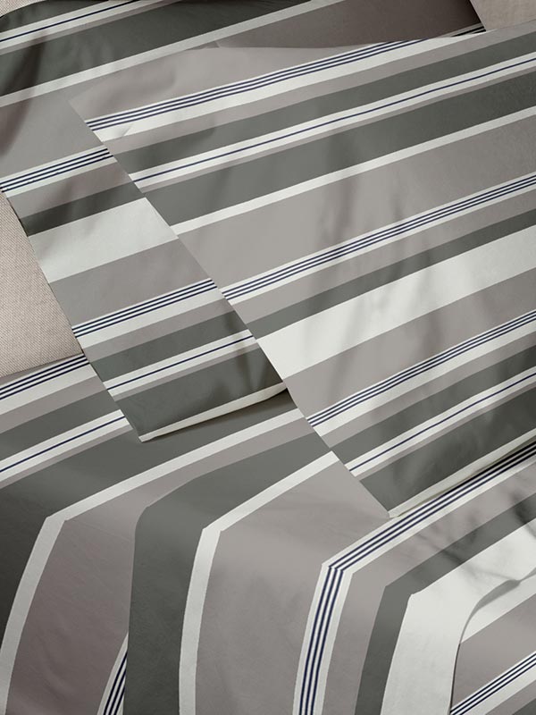 Σετ Σεντόνια Menta Εμπριμέ 550 Grey Μονο (160x250) από την εταιρεία Sunshine Home