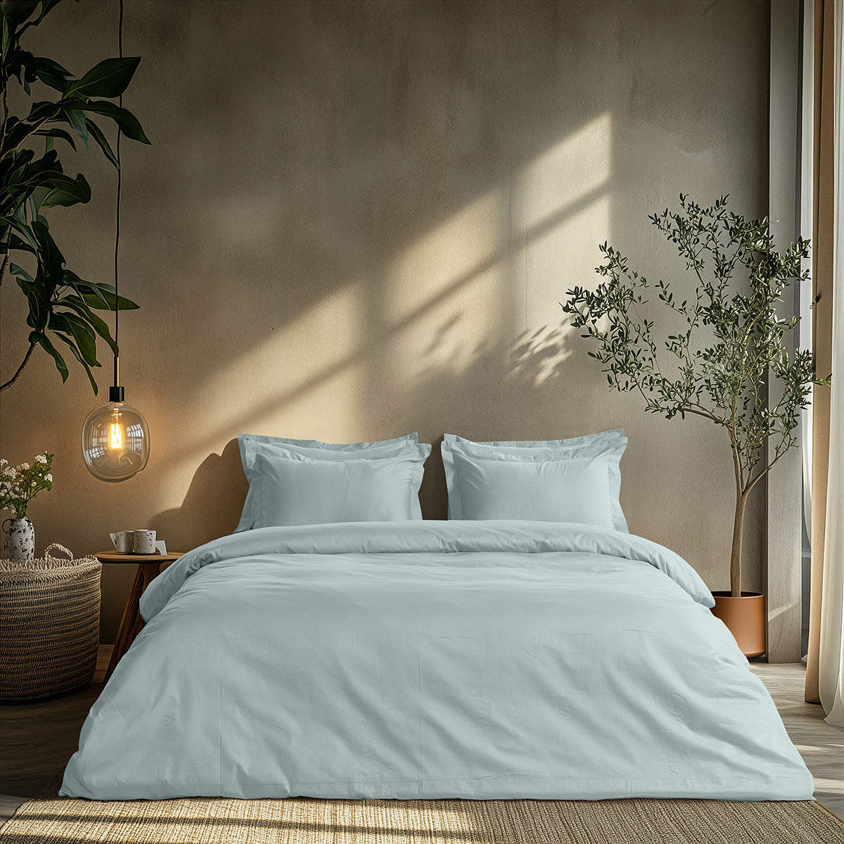 Σετ σεντόνια υπέρδιπλα με λάστιχο Art 1700 Harmony 170x200+30 Σιελ