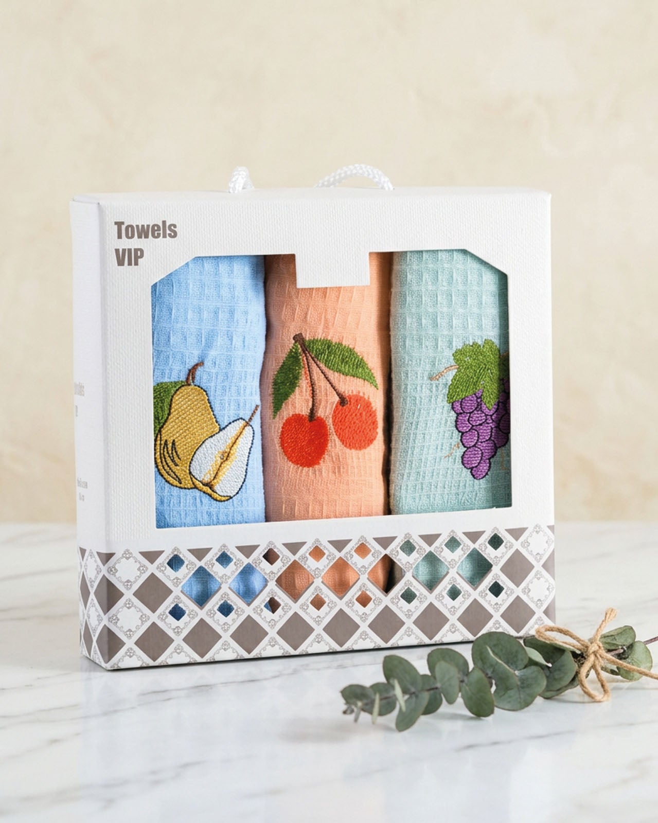 FRUITS - ΣΕΤ ΠΕΤΣΕΤΕΣ ΚΟΥΖΙΝΑΣ 100% ΒΑΜΒ. 3ΤΕΜ