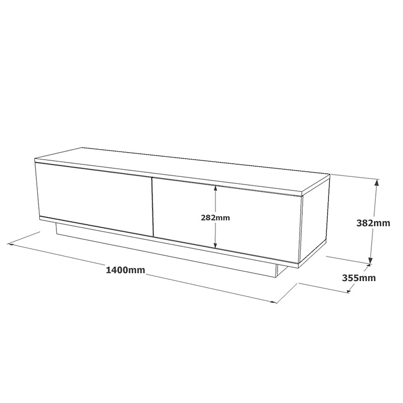 Έπιπλο τηλεόρασης Zoeva γκρι cemento 140x35,5x38εκ από την εταιρεία Pakoworld