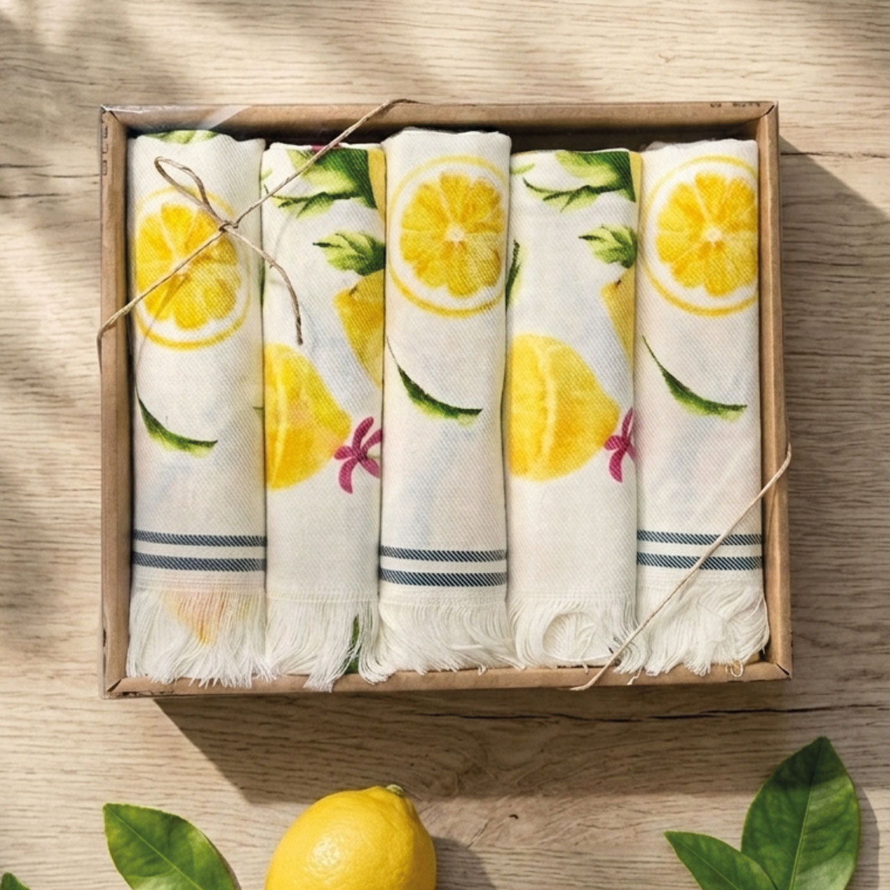 LEMONS - ΣΕΤ ΠΕΤΣΕΤΕΣ ΚΟΥΖΙΝΑΣ 100% ΒΑΜΒ. 5ΤΕΜ