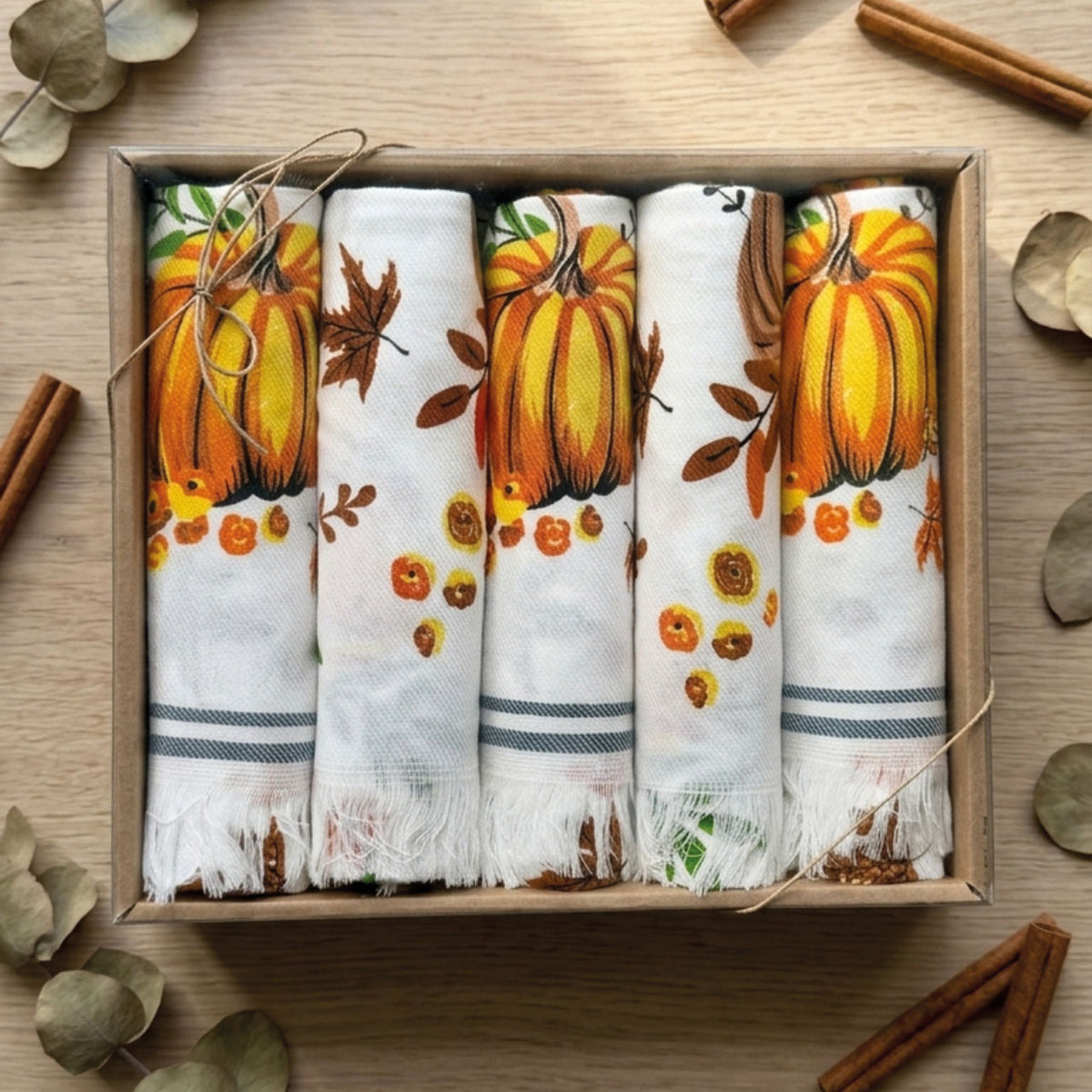 PUMPKIN - ΣΕΤ ΠΕΤΣΕΤΕΣ ΚΟΥΖΙΝΑΣ 100% ΒΑΜΒ. 5ΤΕΜ