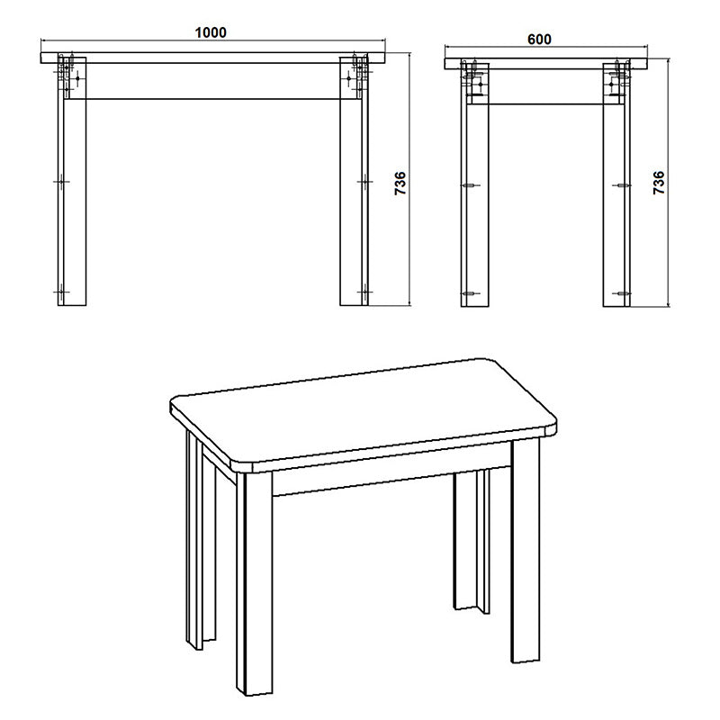 Τραπέζι Celeste sonoma 100x60x73.5εκ από την εταιρεία Pakoworld