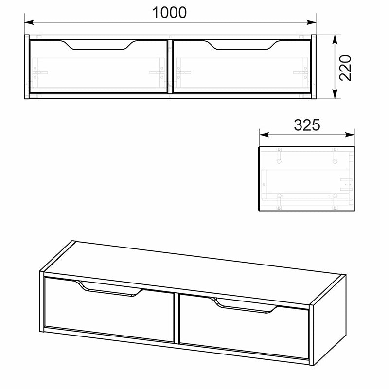 Κονσόλα-τουαλέτα Alberto κρεμαστή wenge 100x32.5x22εκ από την εταιρεία Pakoworld