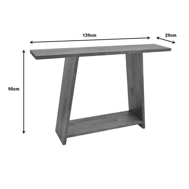 Κονσόλα Edgar φυσικό ξύλο πεύκου 30mm καρυδί 139x29x90εκ από την εταιρεία Pakoworld