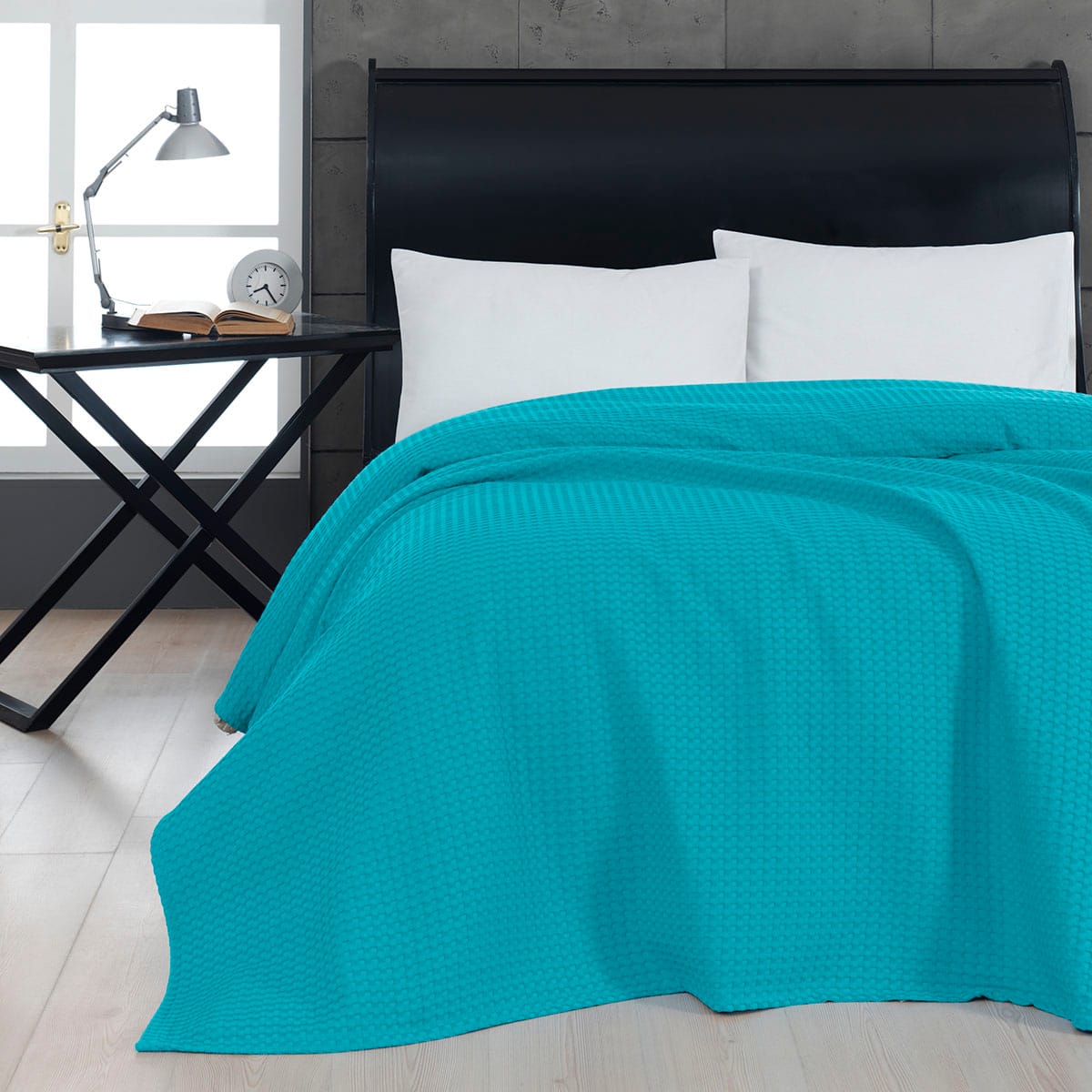 Πικέ υπέρδιπλη waffle Art 1990 Turquoise