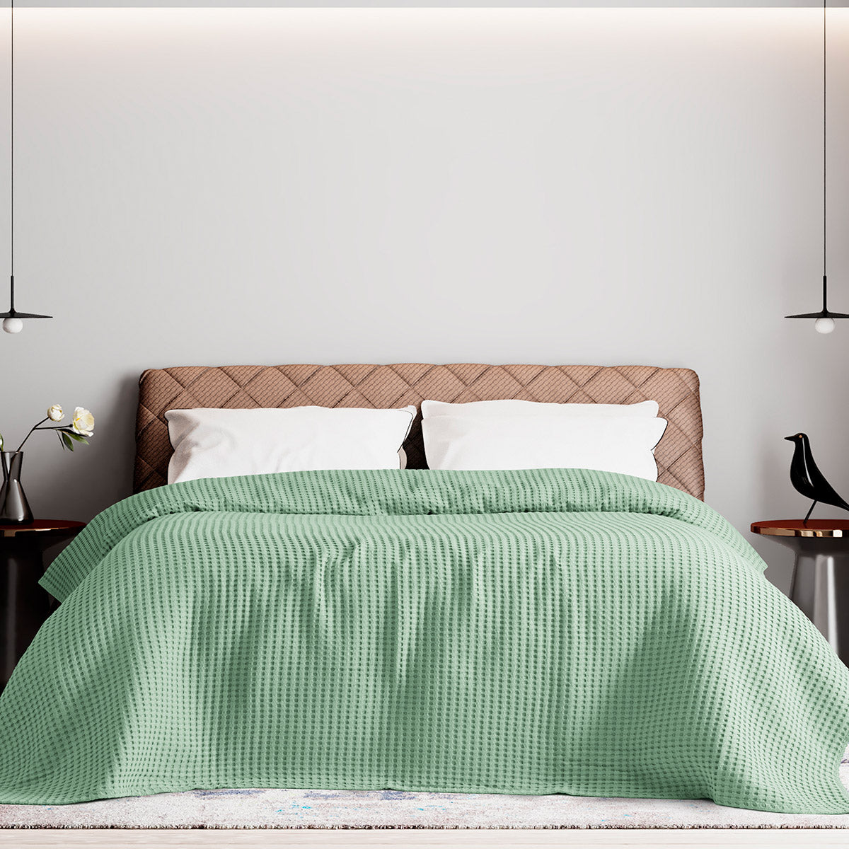 Πικέ μονή waffle Art 1990 Mint 170x240 Μέντα από την εταιρεία Beauty Home