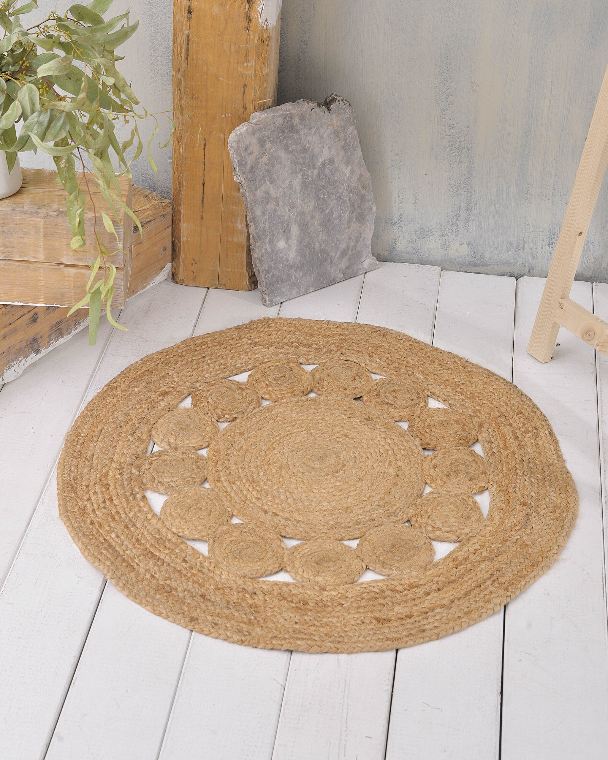 INDIANA ROUND - Χαλάκι 70 cm Μπεζ 70 cm από την εταιρεία Rythmos Home