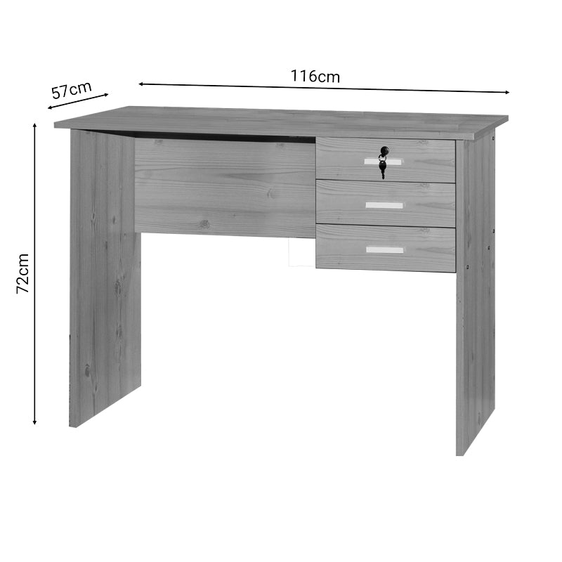 Γραφείο εργασίας-συρταριέρα Sophia sonoma 116x57x72εκ από την εταιρεία Pakoworld