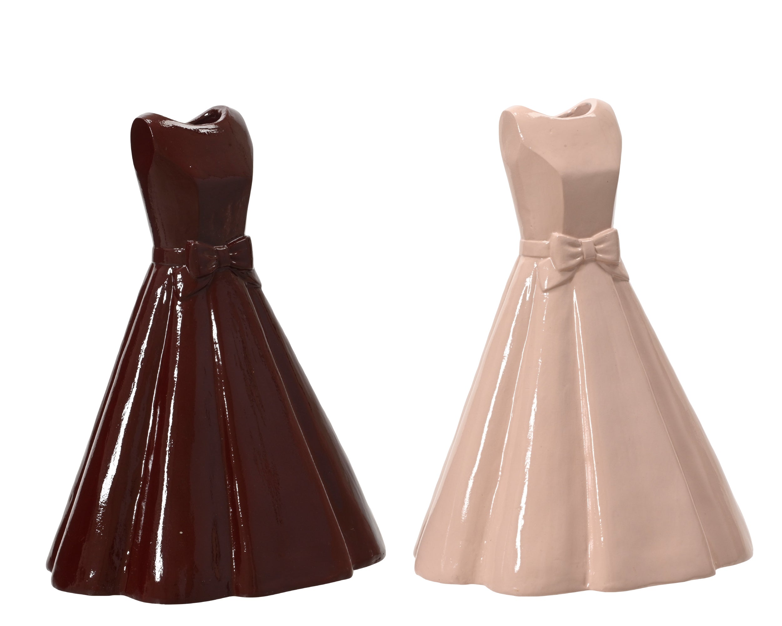 Διακοσμητικό Βάζο Φόρεμα με Φιόγκο Polyresin 16,2 x 13,7 x 20,8 cm 20.8cm