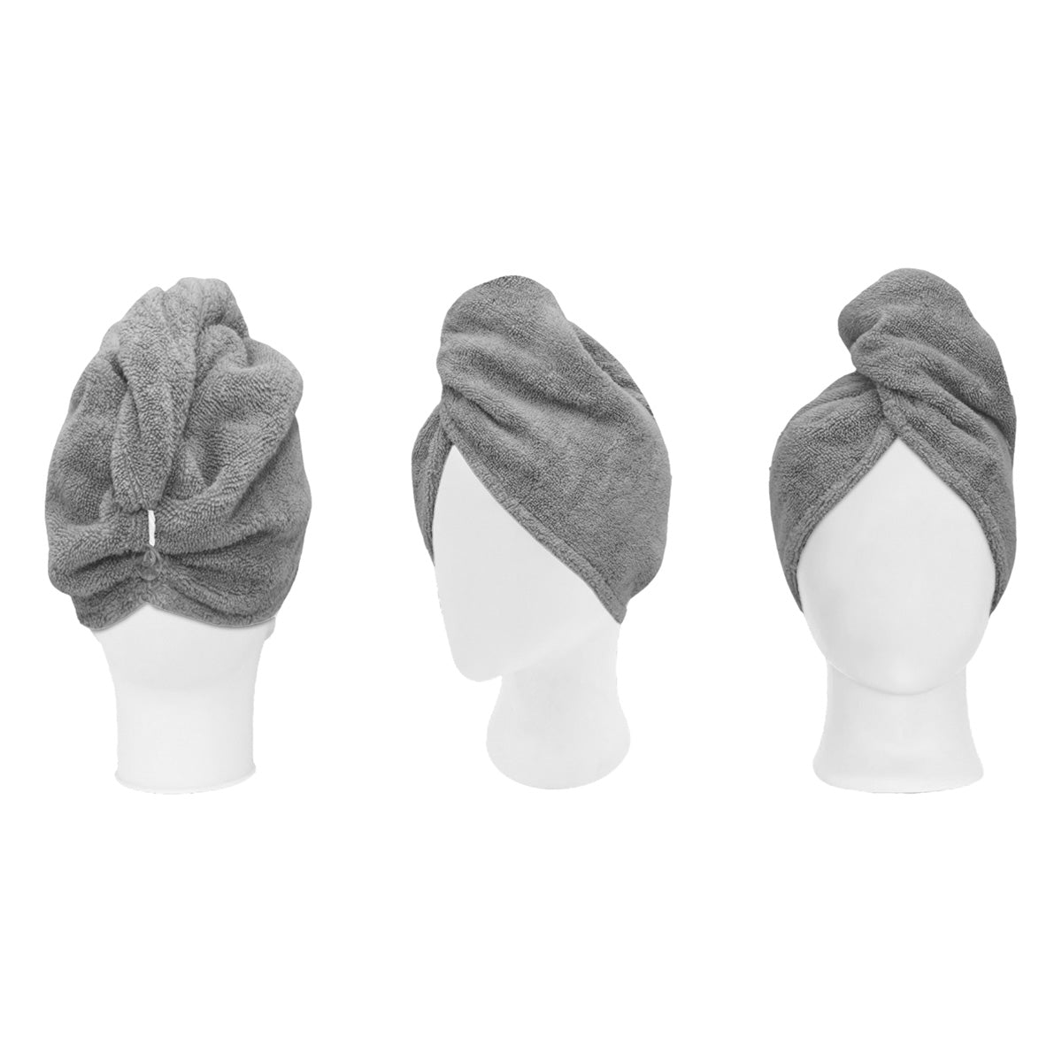 Πετσέτα μαλλιών Turban Art 3406 Γκρι Beauty Home