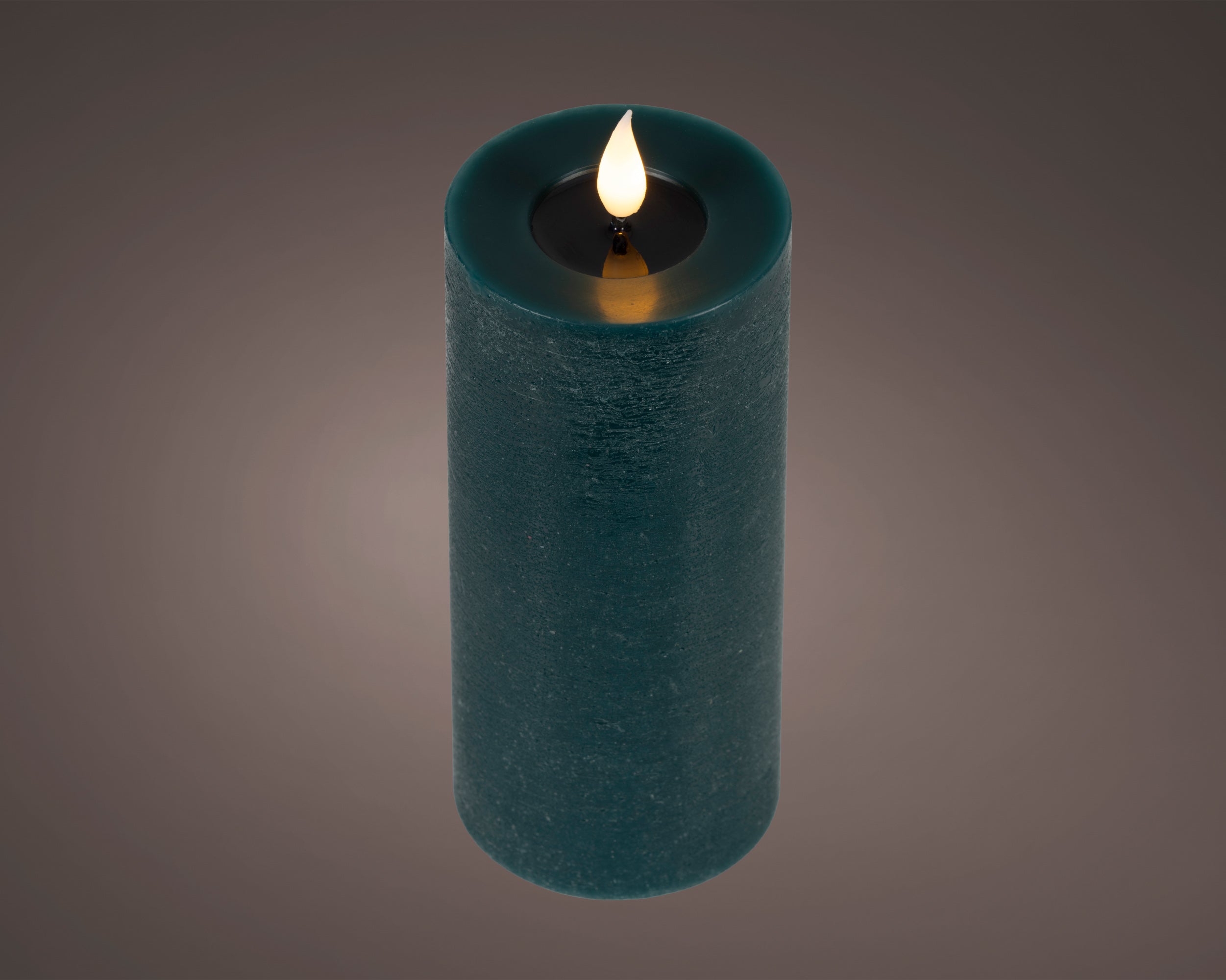 LED Κερί από Κερί Wax με Ρεαλιστική Φλόγα Emerald Ø7.5 x 20 cm