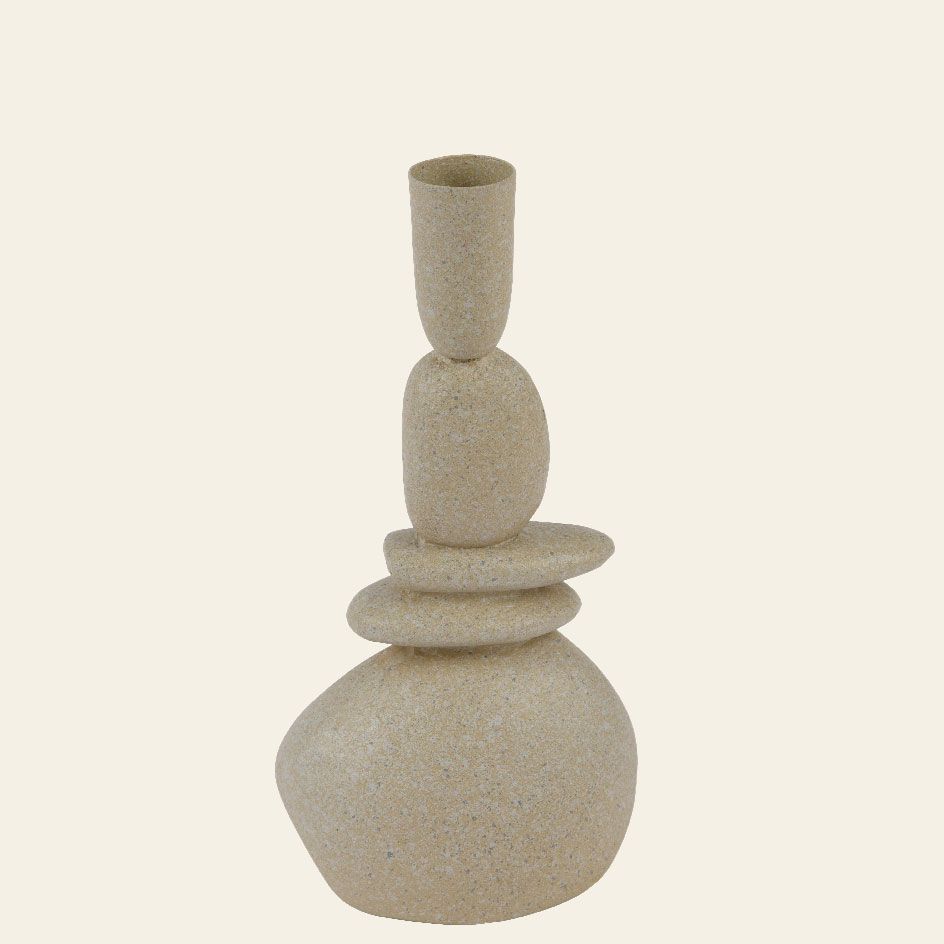 Κηροπήγιο Με Όψη Πέτρας 6 x 9.6 x 19.5 CM