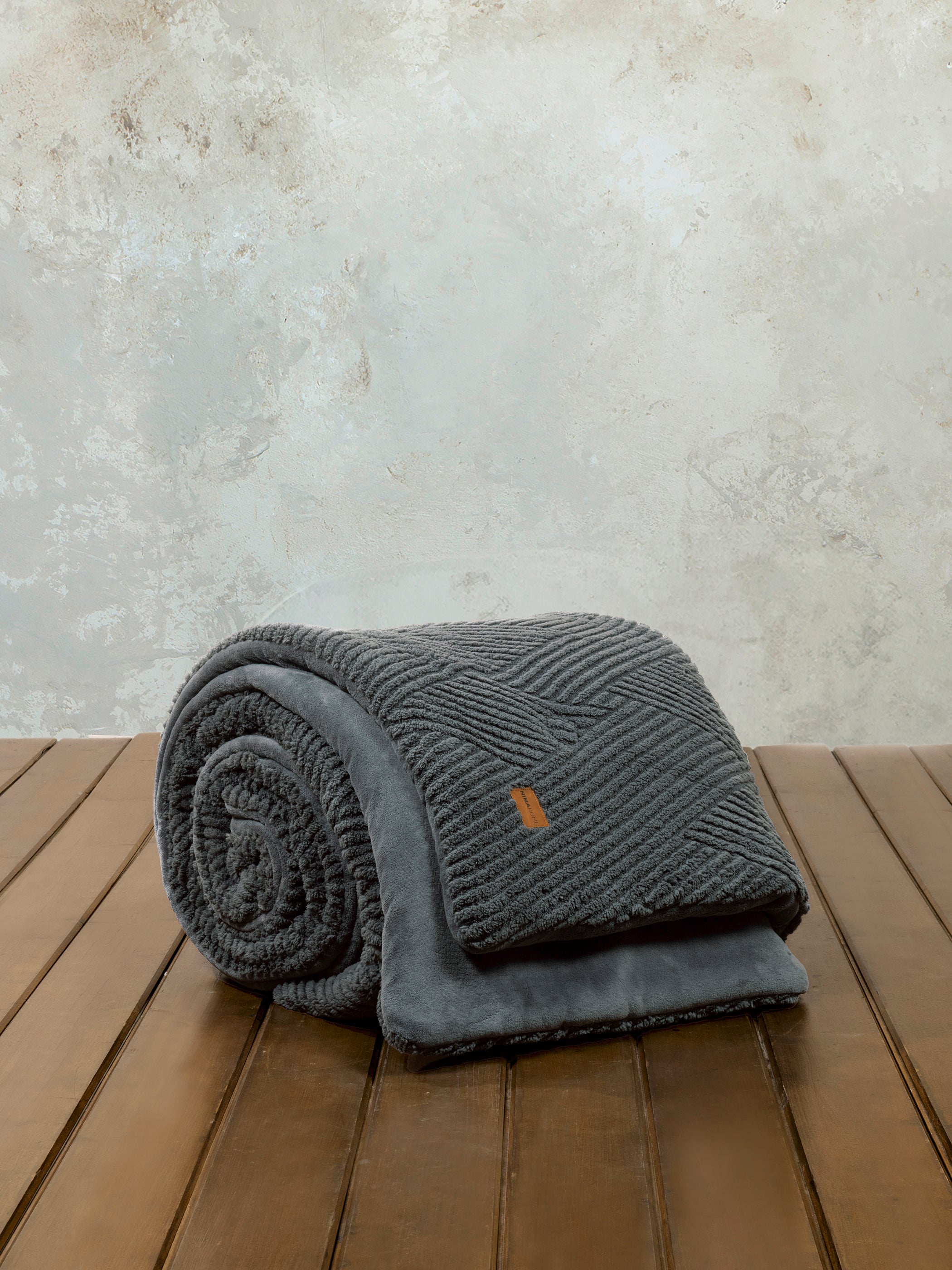 Κουβέρτα/Πάπλωμα Μονό 160x220 - Velva Dark Gray από την εταιρεία Nima Home