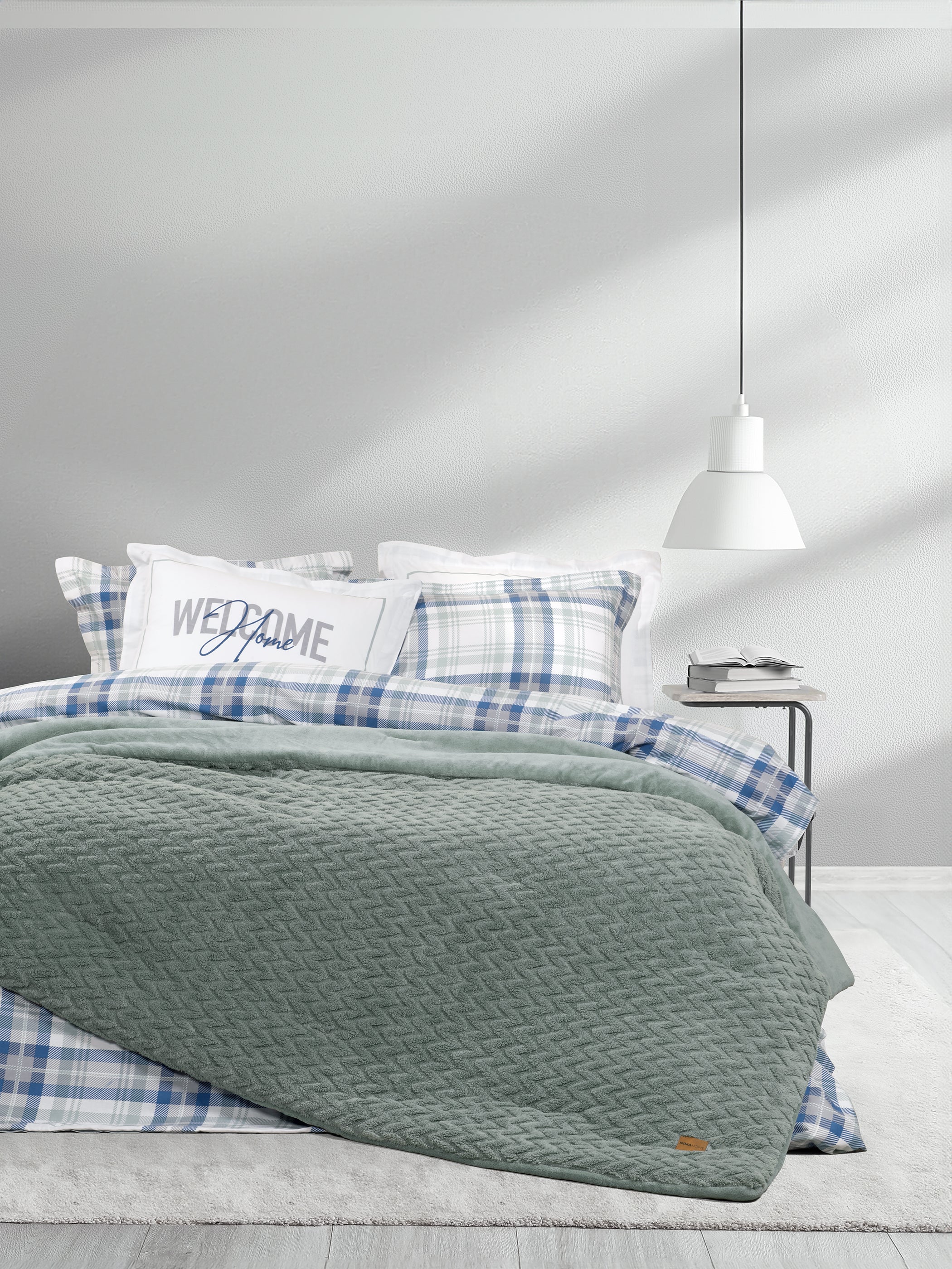 Κουβέρτα/Πάπλωμα Υπέρδιπλο 220x240 - Muffle Smoky Green από την εταιρεία Nima Home