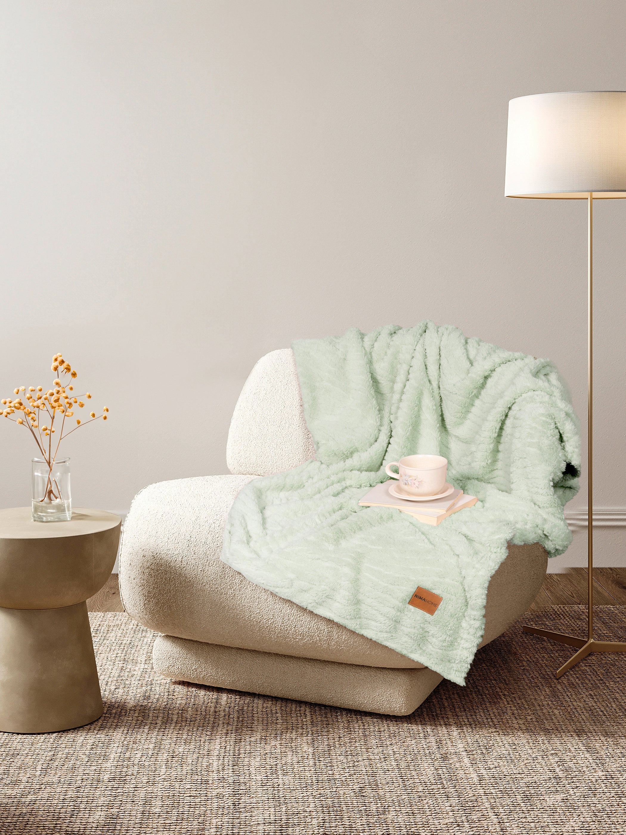 Κουβέρτα καναπέ 130x170 - Serenus Mint από την εταιρεία Nima Home