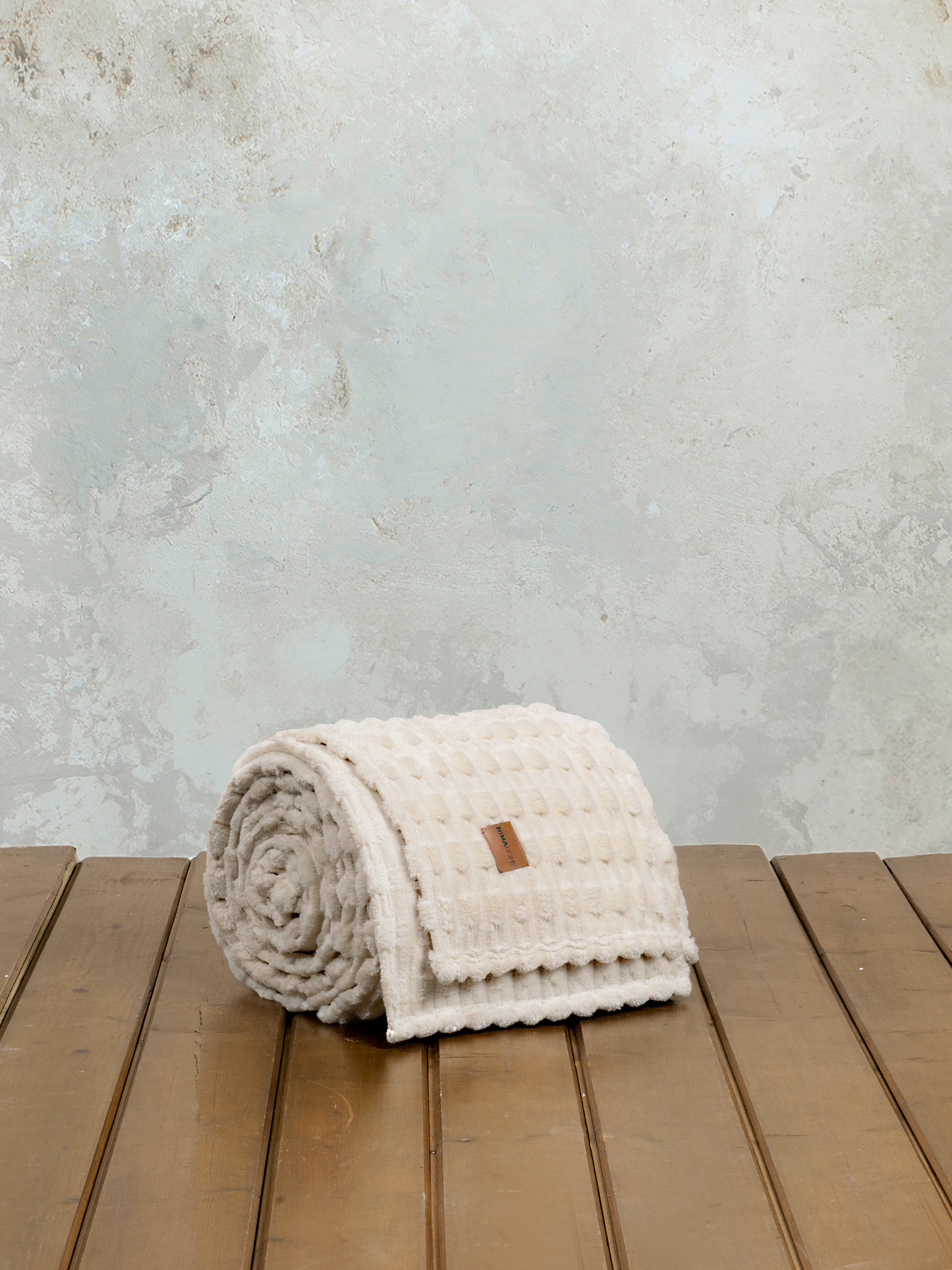 Κουβέρτα Μονή 160x220 - Savara Light Beige από την εταιρεία Nima Home