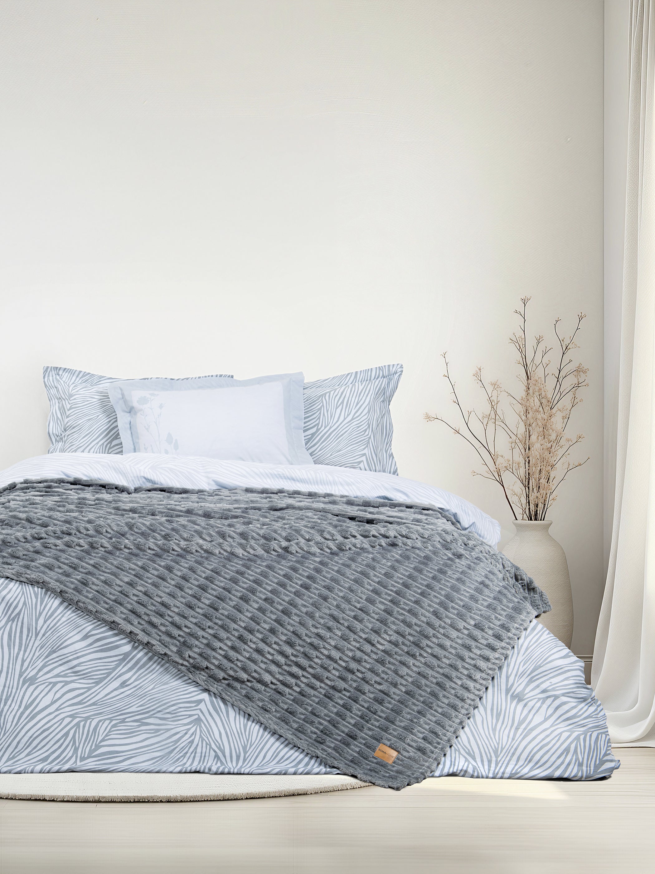 Κουβέρτα Μονή 160x220 - Savara Dark Gray από την εταιρεία Nima Home