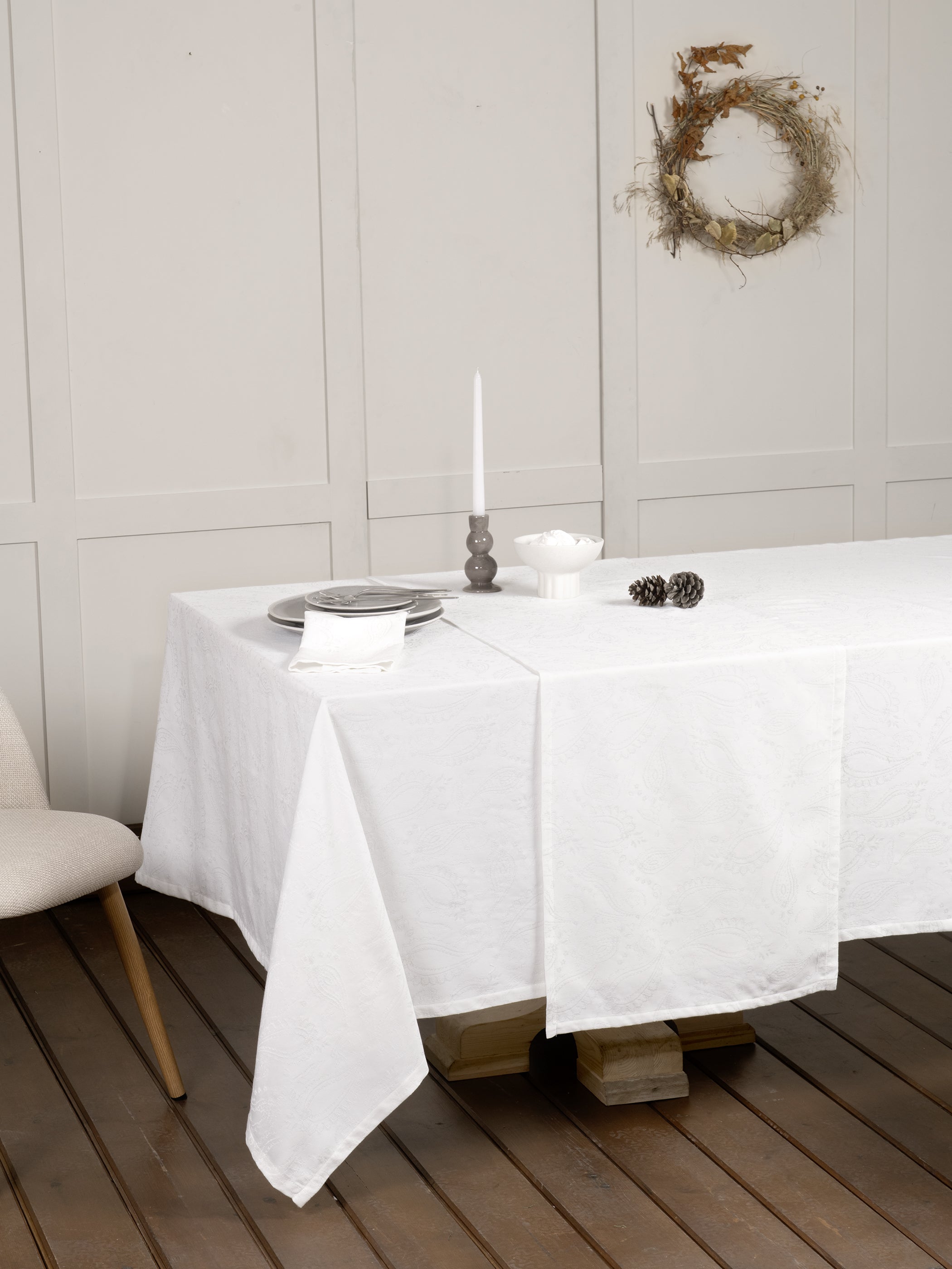 Τραπεζομάντηλο 160x265 - Flow Off White από την εταιρεία Nima Home