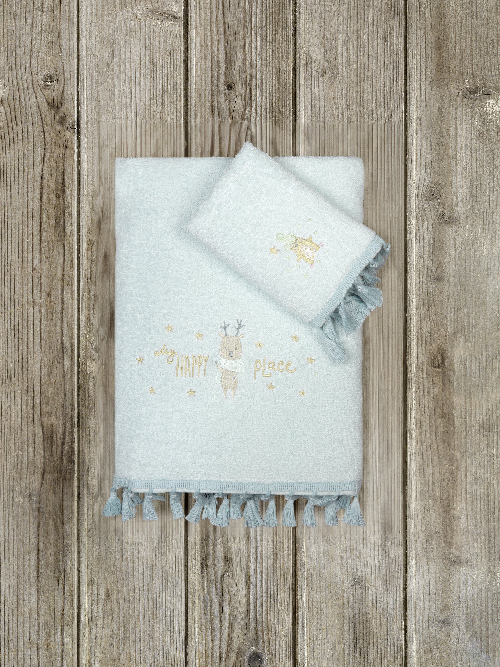 Σετ Πετσέτες (30x50 + 70x140) - Happy Place από την εταιρεία Nima Kids
