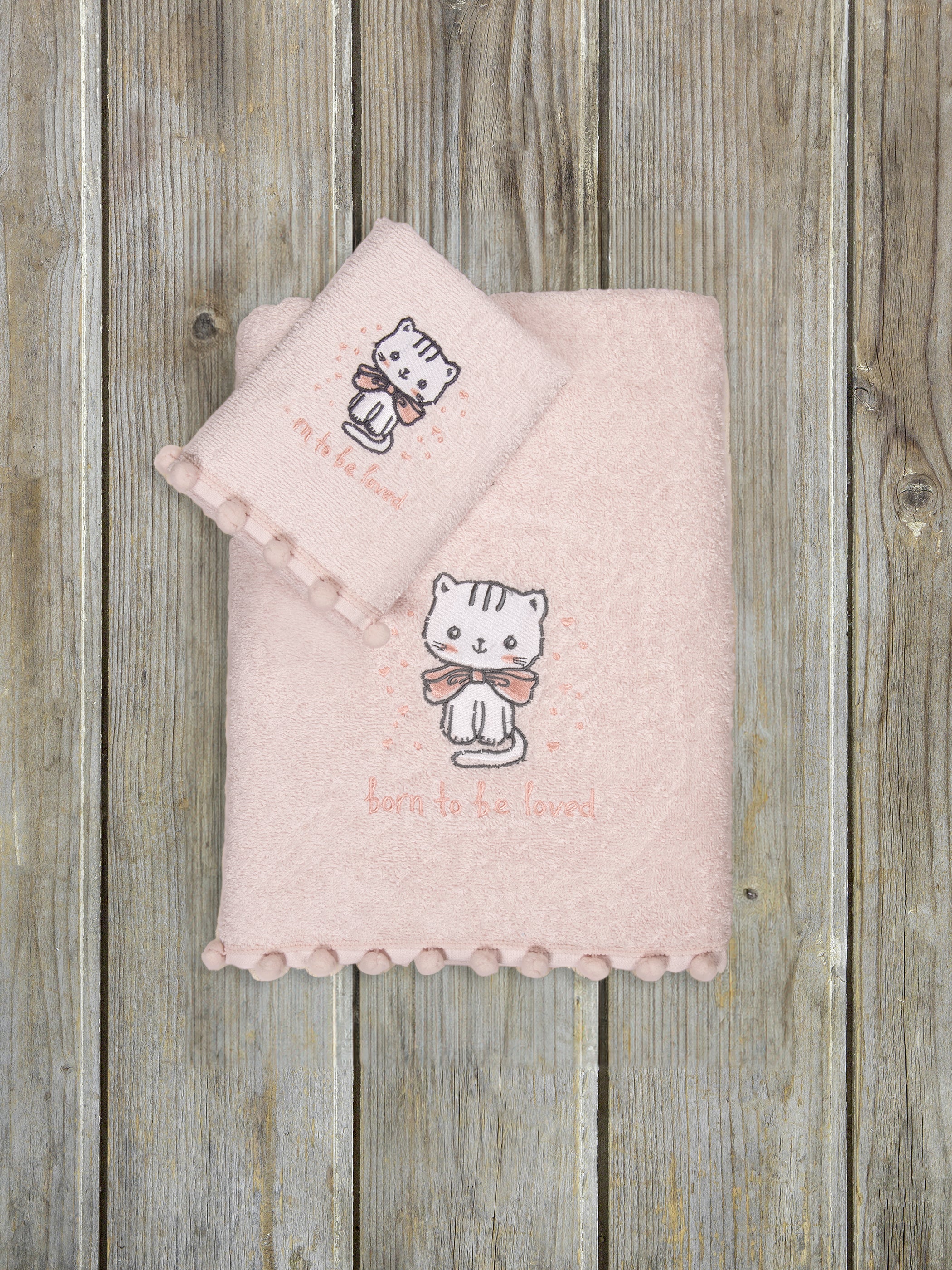 Σετ Πετσέτες (30x50 + 70x120) - Kitten από την εταιρεία Kocoon Bebe