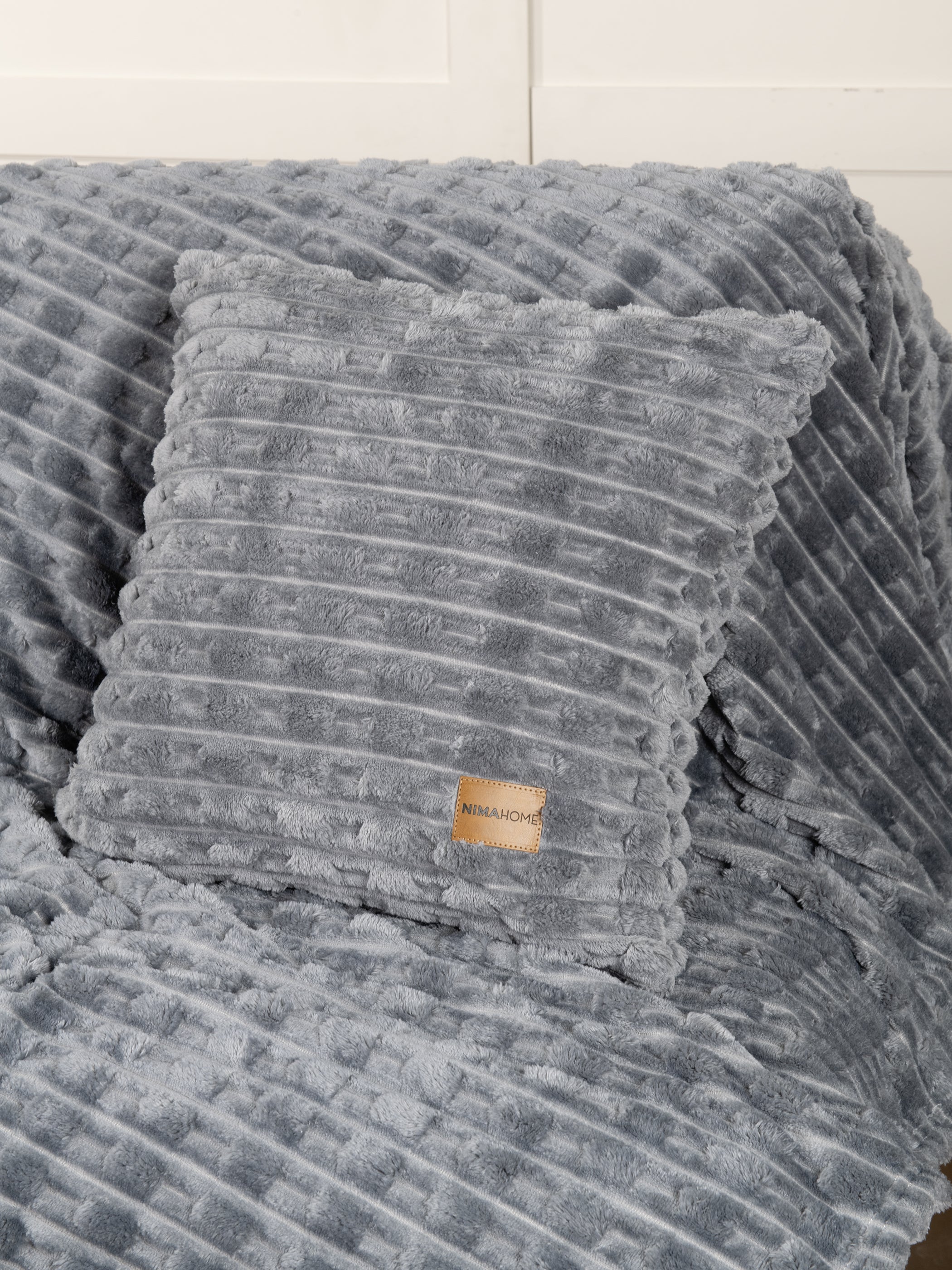 Διακοσμητική Μαξιλαροθήκη 45x45 - Savara Dark Gray από την εταιρεία Nima Home