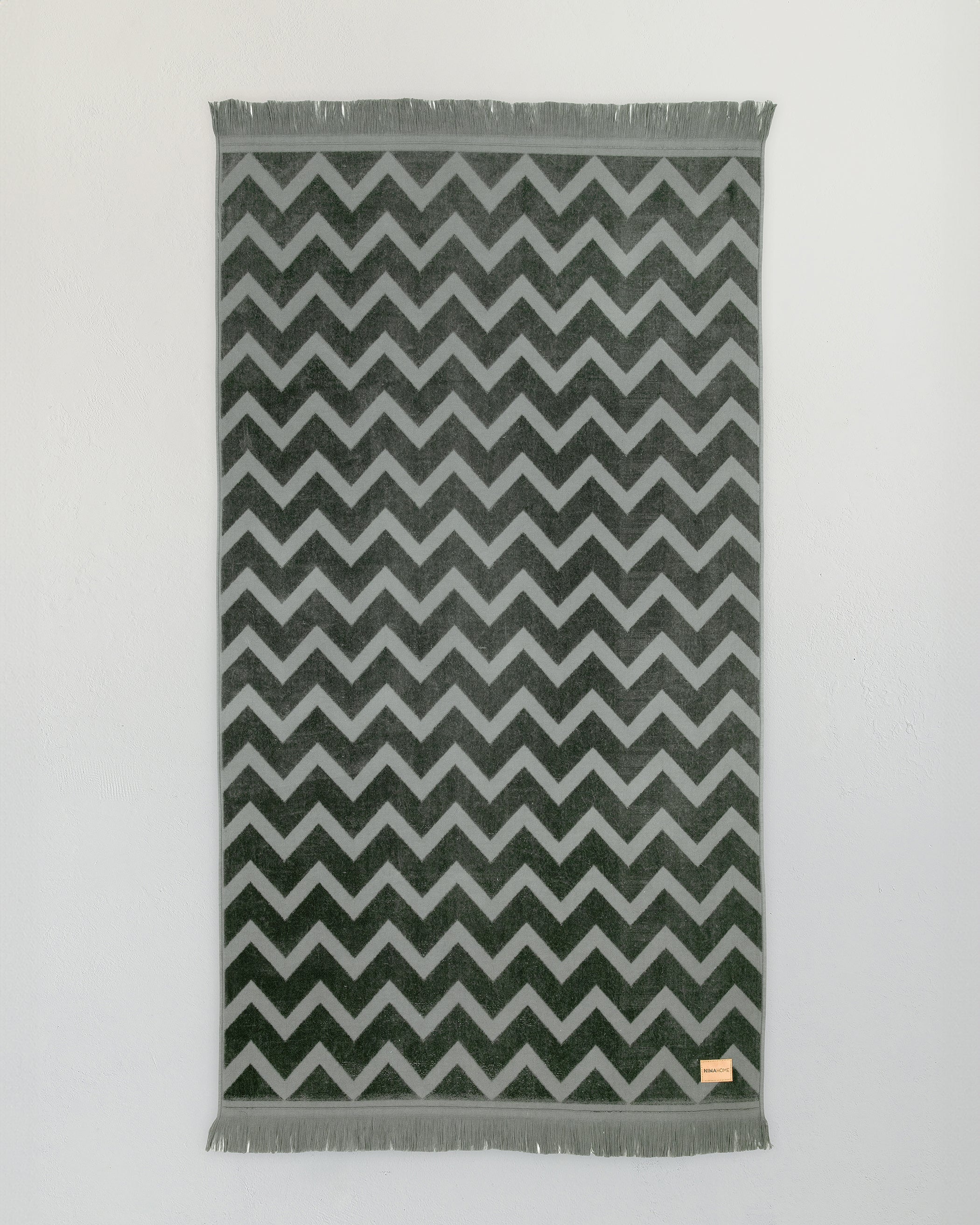 Πετσέτα Θαλάσσης - Vida Dark Gray Jacquard
