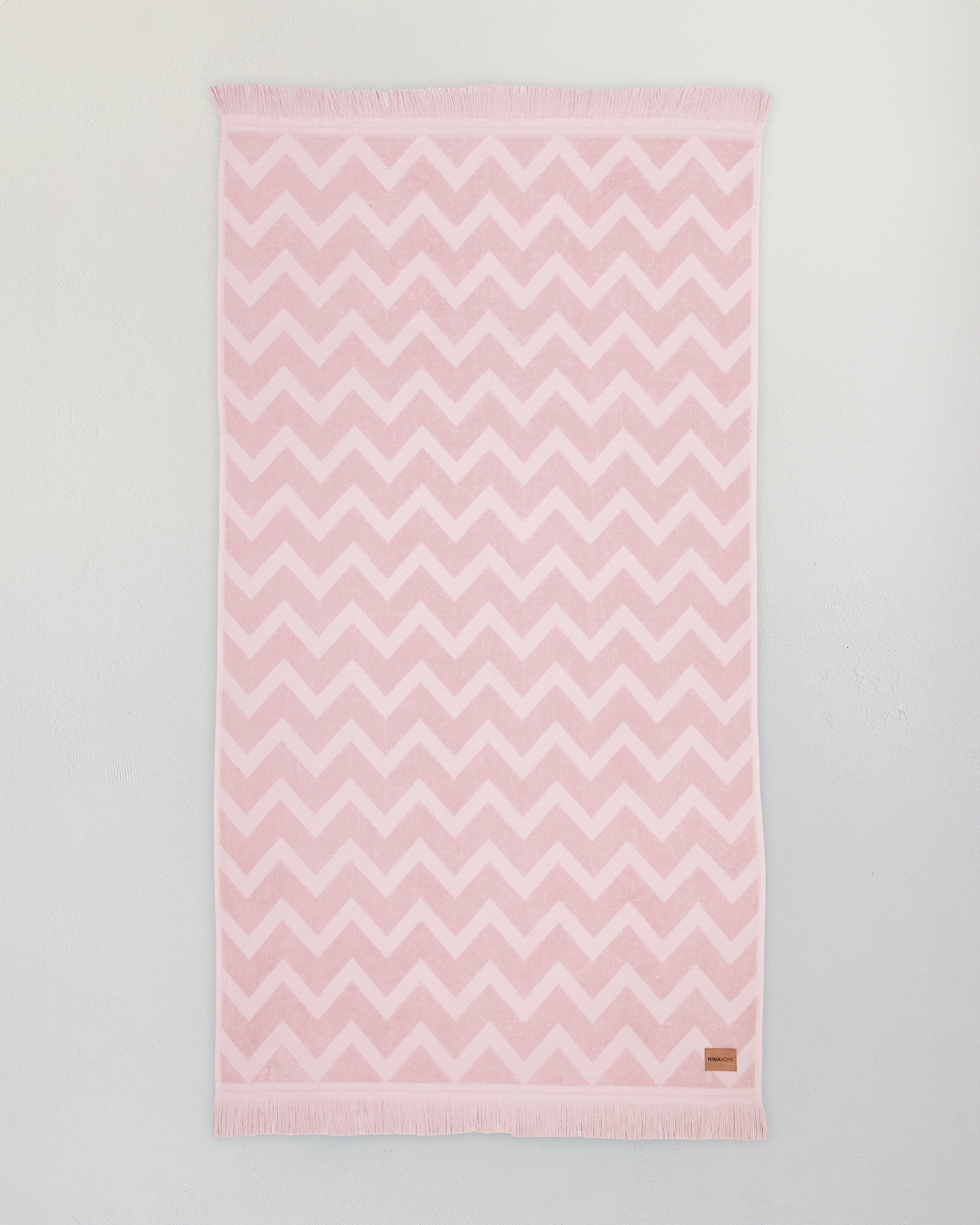 Πετσέτα Θαλάσσης - Vida Pink Jacquard