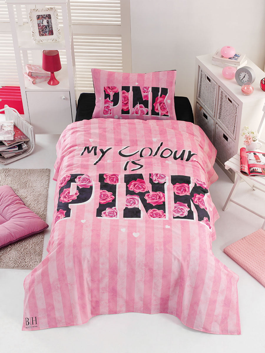 Σετ κουβερλί μονό Pink Art 6113 160x240 Ροζ Beauty Home Default Title από την εταιρεία Beauty Home