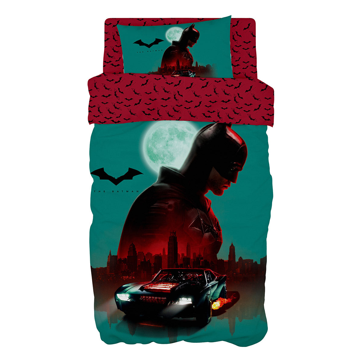 Σετ πάπλωμα μονό Art 6185 The Batman 160x240 Εμπριμέ από την εταιρεία Beauty Home