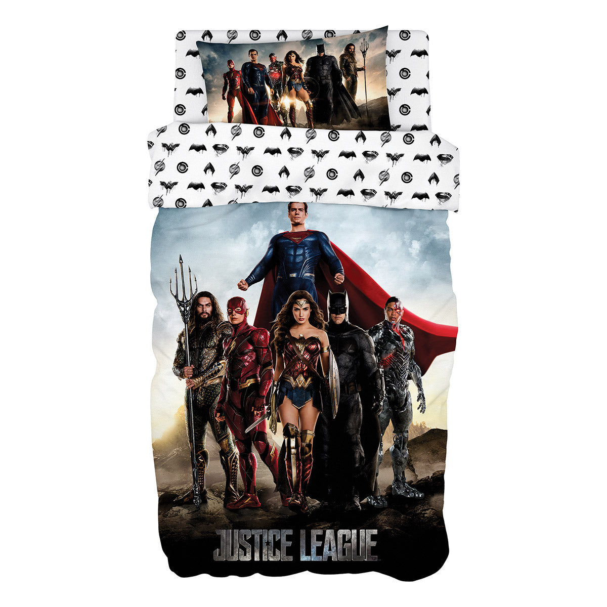Σετ παπλωματοθήκη μονή Art 6186 Justice League 165x250 Εμπριμέ από την εταιρεία Beauty Home