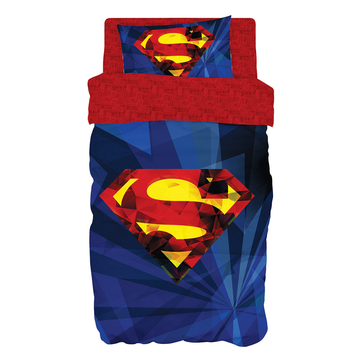 Beauty Home Σετ παπλωματοθήκη μονή Art 6187 Superman 165x250 Μπλε από την εταιρεία Beauty Home