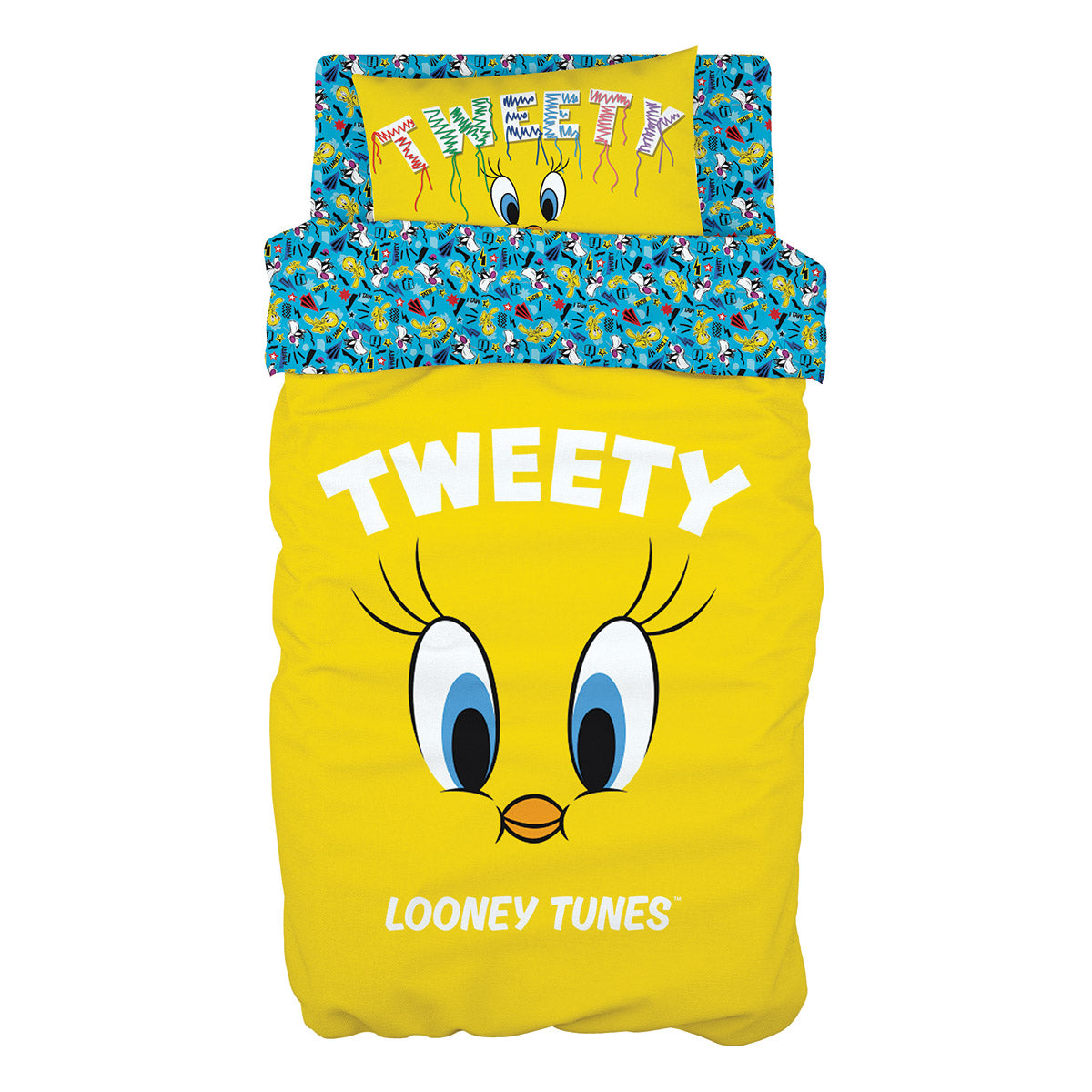 Σετ παπλωματοθήκη μονή Art 6191 Tweety 165x250 Κίτρινο από την εταιρεία Beauty Home